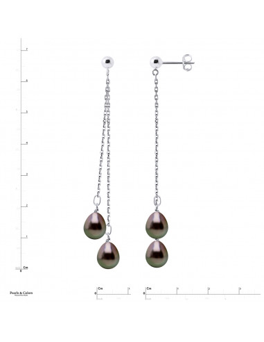 Boucles d'Oreilles Perles Tahiti