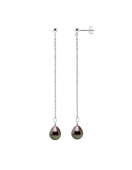 Boucles d'Oreilles Perles Tahiti - Or