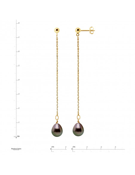 Pendientes Tahiti Perlas - Oro