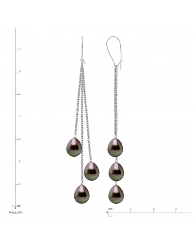 Pendientes Tahiti Perlas - Oro