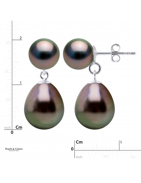 Boucles d'Oreilles Perles Tahiti