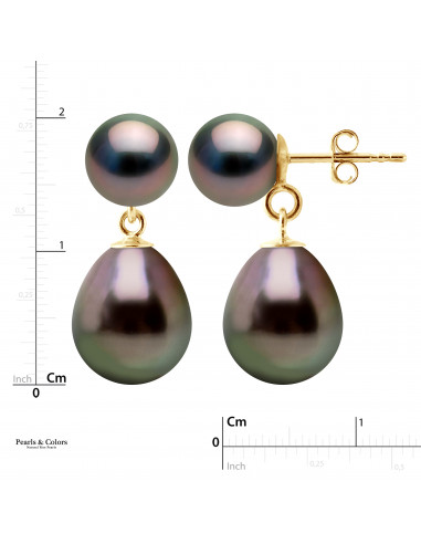 Boucles d'Oreilles Perles Tahiti