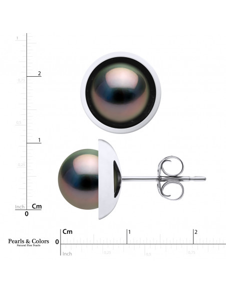 Boucles d'Oreilles Perles Tahiti - Or