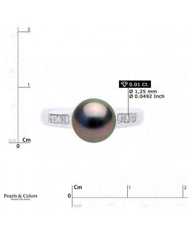 Anillo de perlas Tahiti - Oro