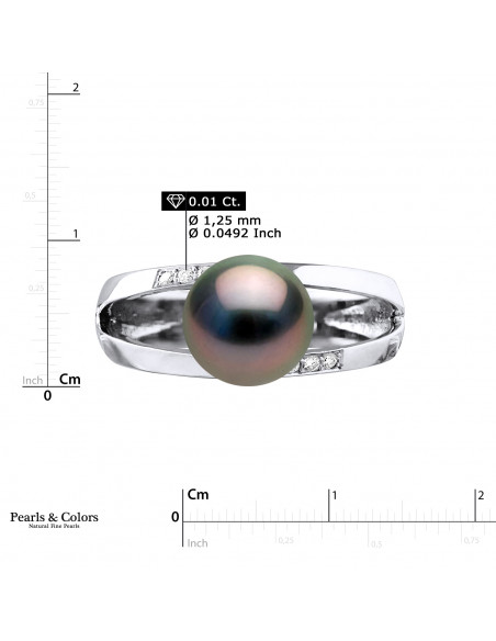 Anillo de perlas Tahiti - Oro