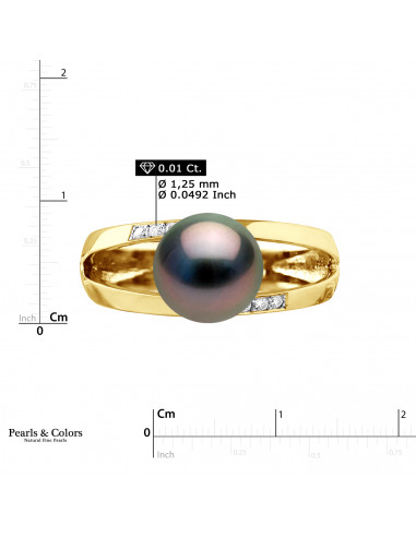 Bague Perle Tahiti - Or