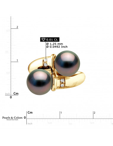 Bague Perles Tahiti - Or