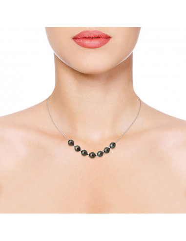 Tahiti collar de perlas - oro