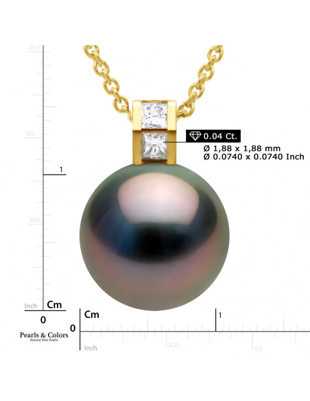 Pendientes Pearl Tahiti - Oro