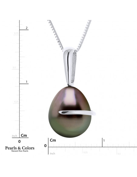 Colgante de perlas de Tahiti - Oro