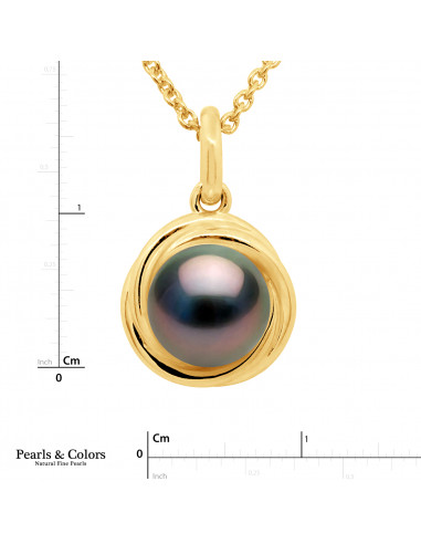 Colgante de perlas de Tahiti - Oro