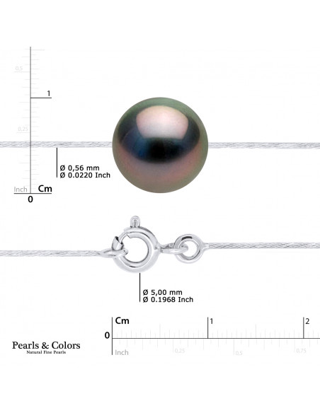 Tahiti collar de perlas - oro