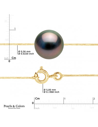 Tahiti collar de perlas - oro