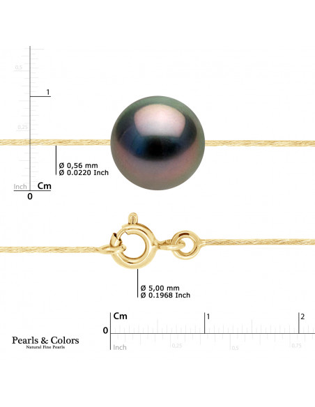 Collier Perle Tahiti - Or
