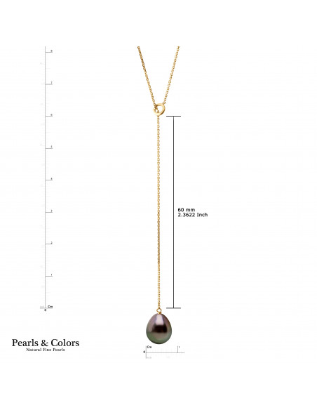 Tahiti collar de perlas - oro