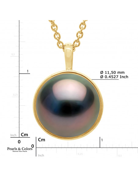 Tahiti collar de perlas - oro