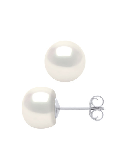 Parure Boucles d'Oreilles, Collier et Bracelet - Perle de Culture d'Eau Douce 8-9 mm