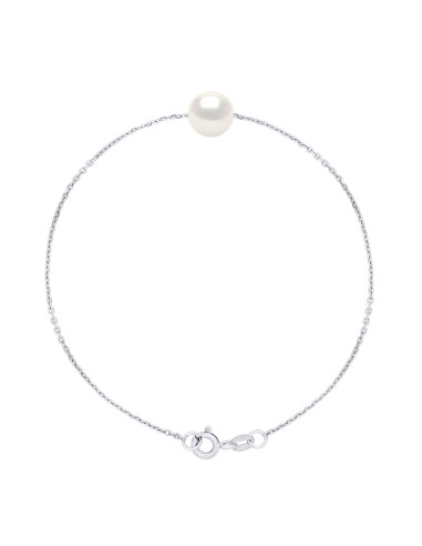 Parure Boucles d'Oreilles, Collier et Bracelet - Perle de Culture d'Eau Douce 8-9 mm